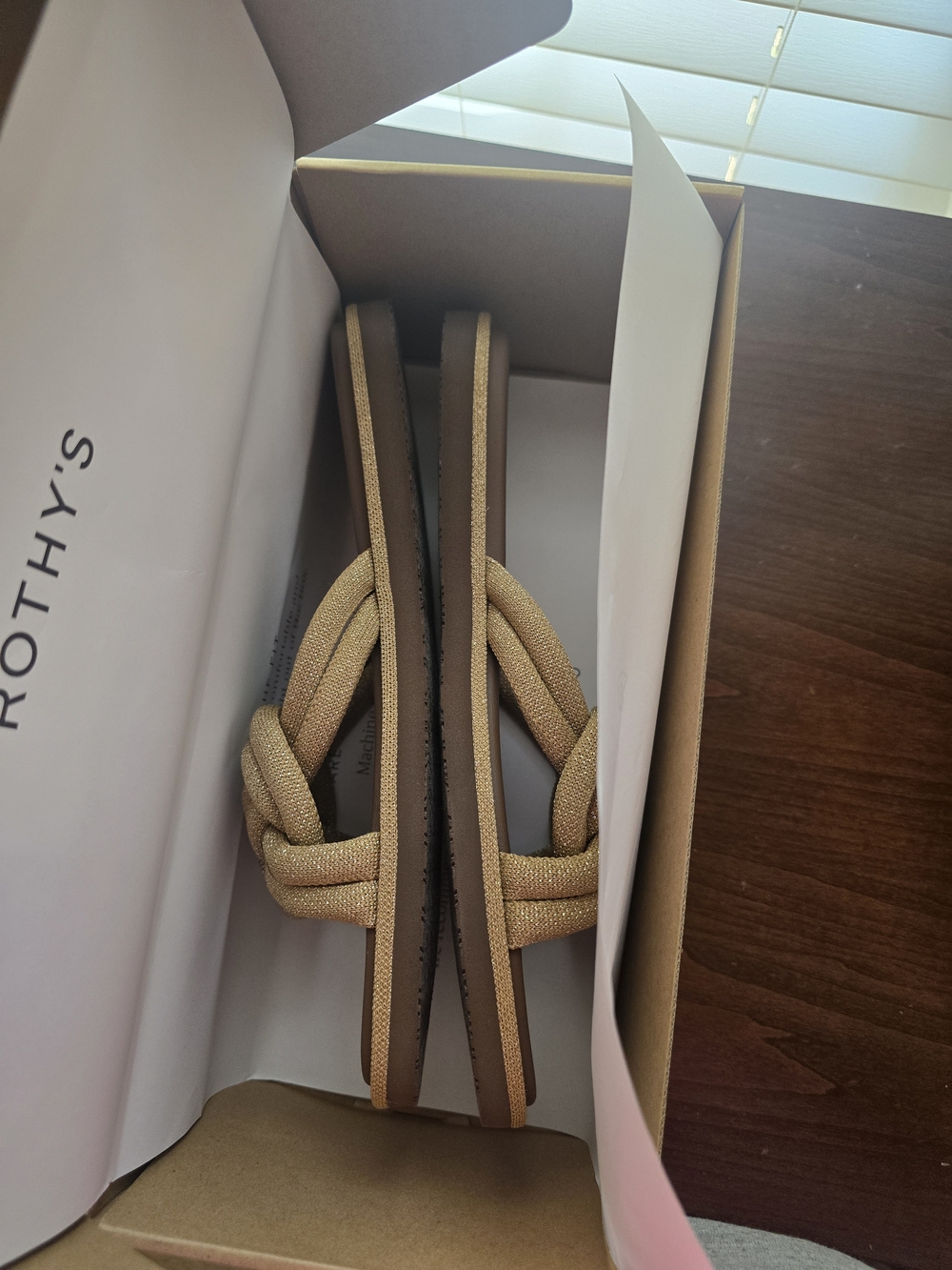 Rothy's The Summer Sandal Golden Sun Metallic Bronze Size 10.5 NWT - Picture 5 of 7